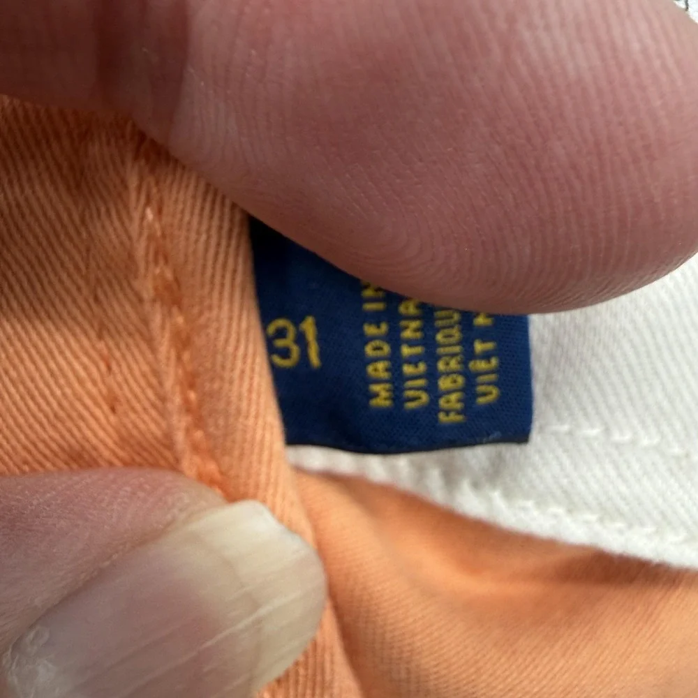 Polo Ralph Lauren Shorts Mens 31 Orange Relaxed Fit Chino 10 Inseam Casual